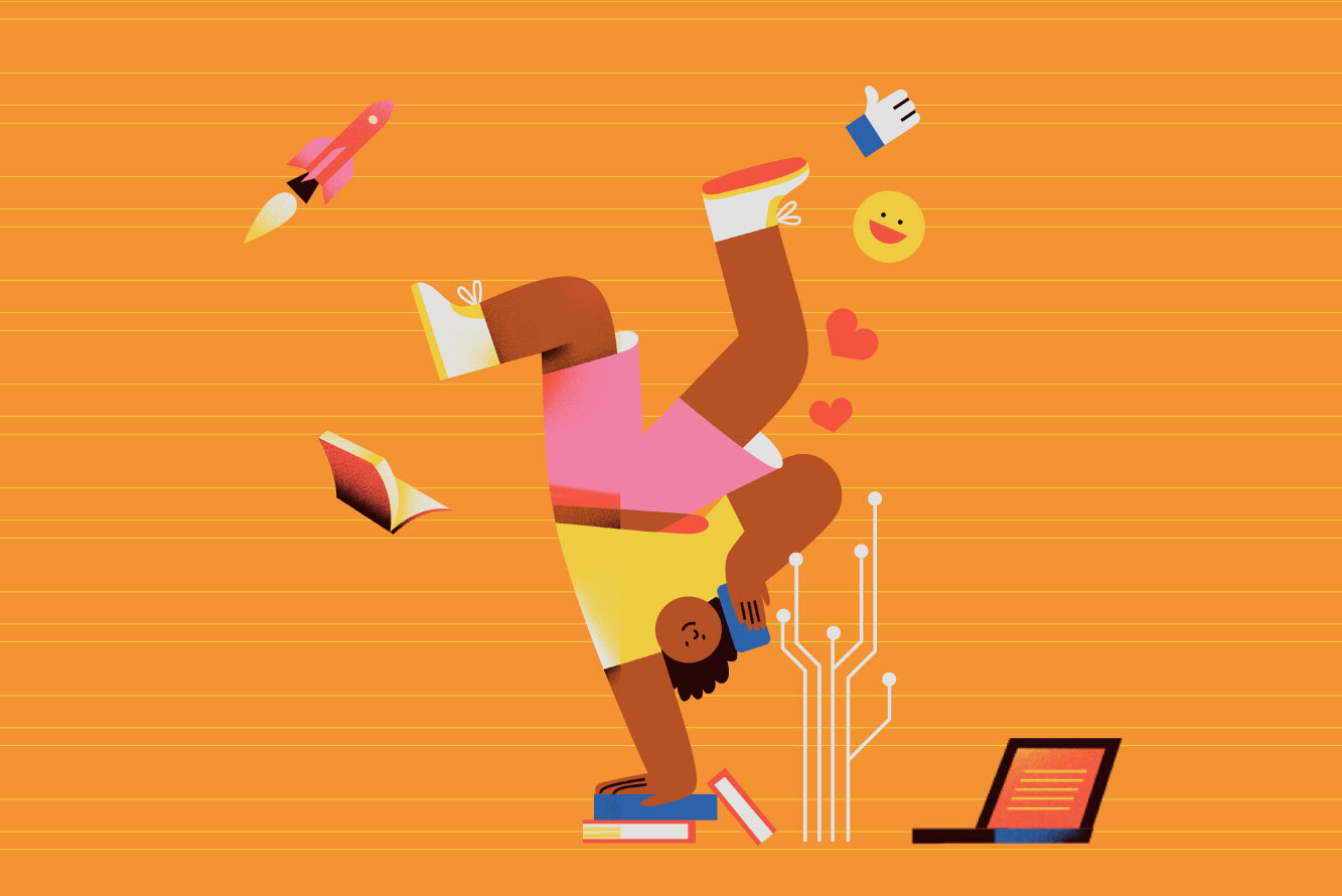 LP Junglehrkraefte visuals Handstand orange