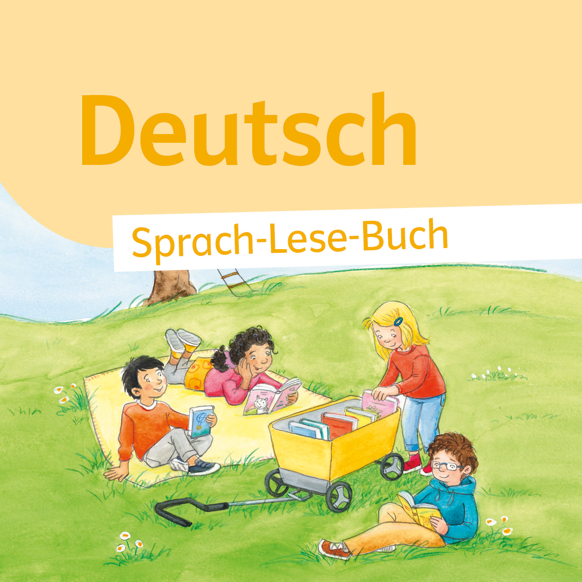 Quadrat Deutsch Sprach Lese Buch