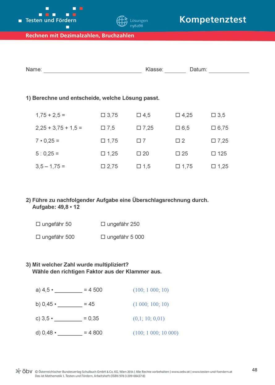 Dezimalzahlen Dividieren übungen Mit Lösungen Pdf Dezimalzahlen Dividieren Arbeitsblatt PDF, 48% OFF