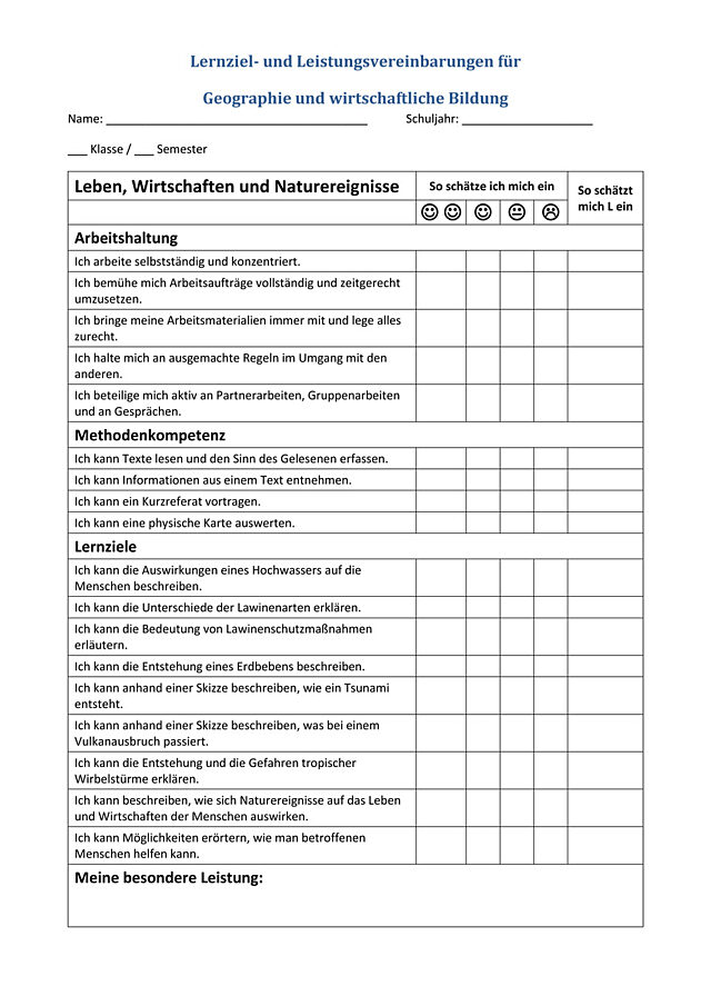 Leistungsvereinbarung