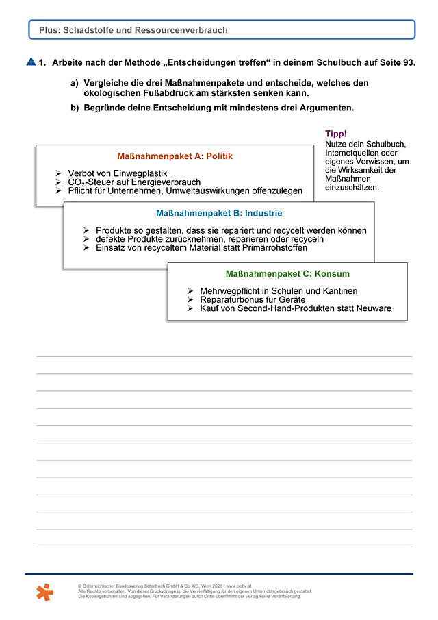 Schadstoffe und Ressourcen