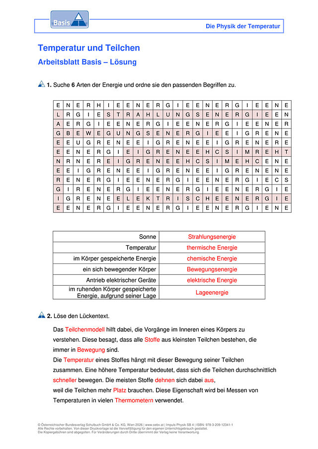 Temperatur und Teilchen