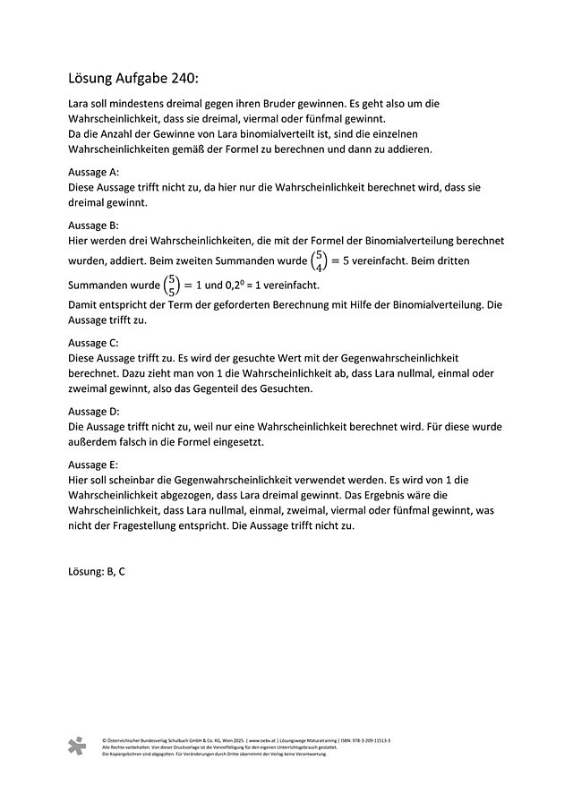 zu Aufgabe 240