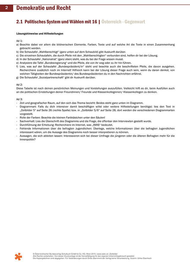 Politisches System und Wählen mit 16