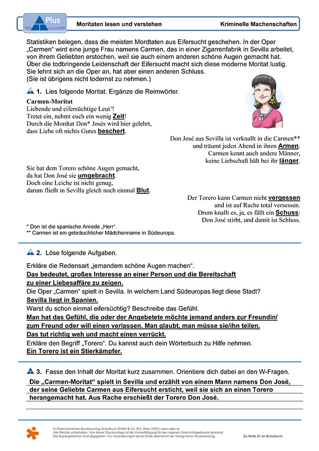 Moritäten lesen und verstehen