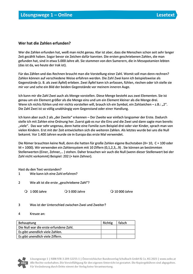 Lesetext 1 - Abschnitt A