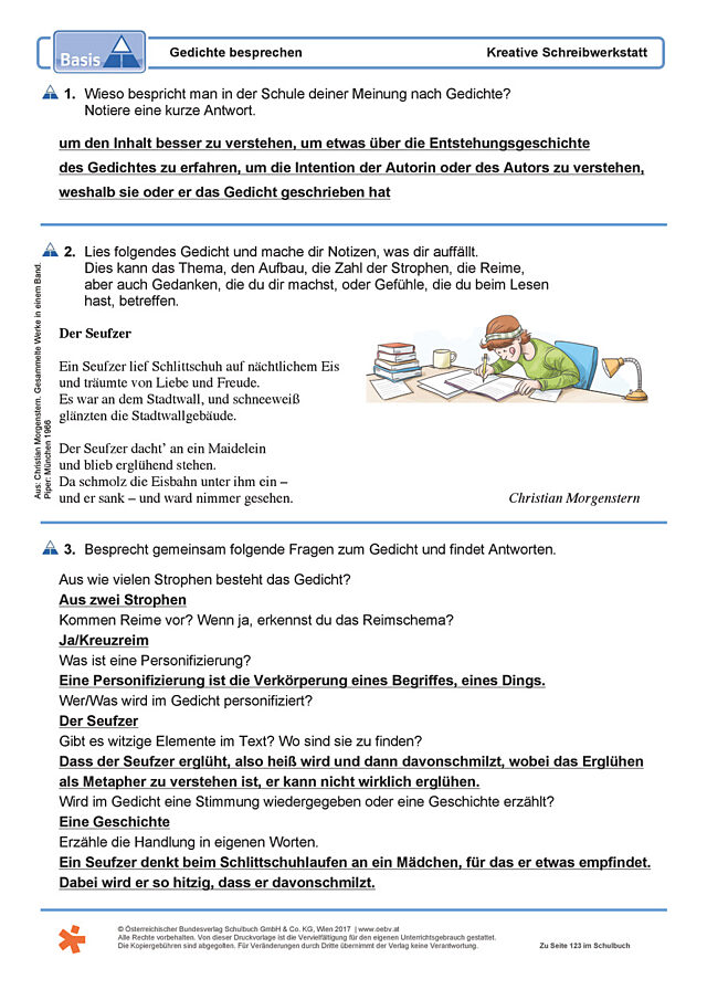 Gedichte besprechen