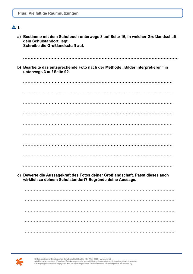 Vielfältige Raumnutzungen