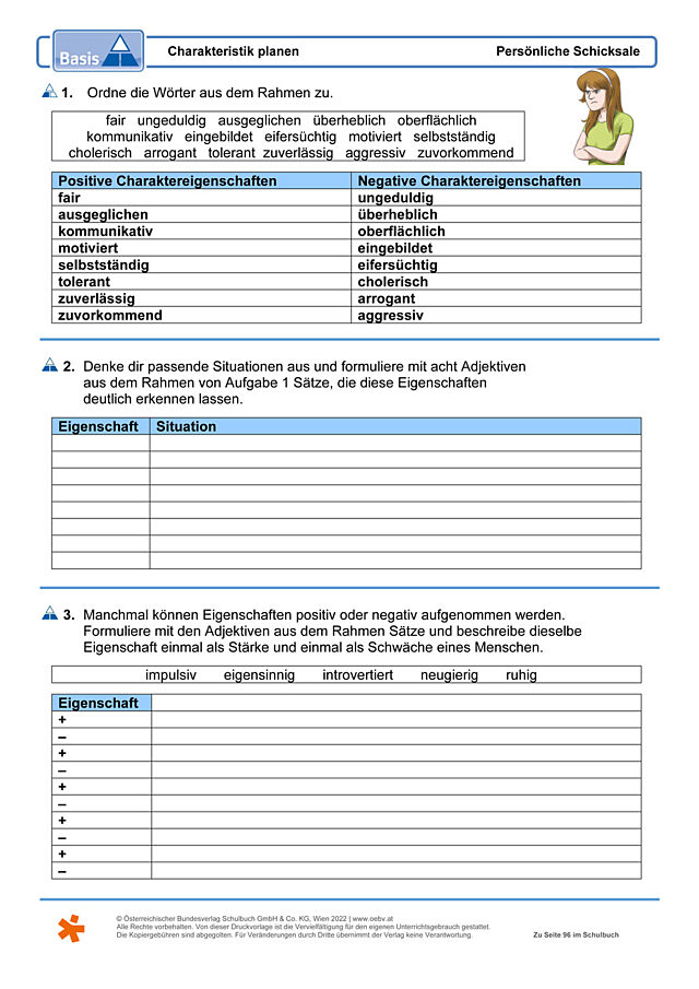 Charakteristik planen