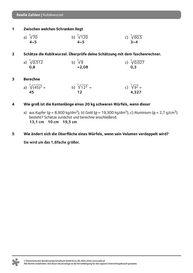 Allgemeines Arbeitsblatt anspruchsvoll