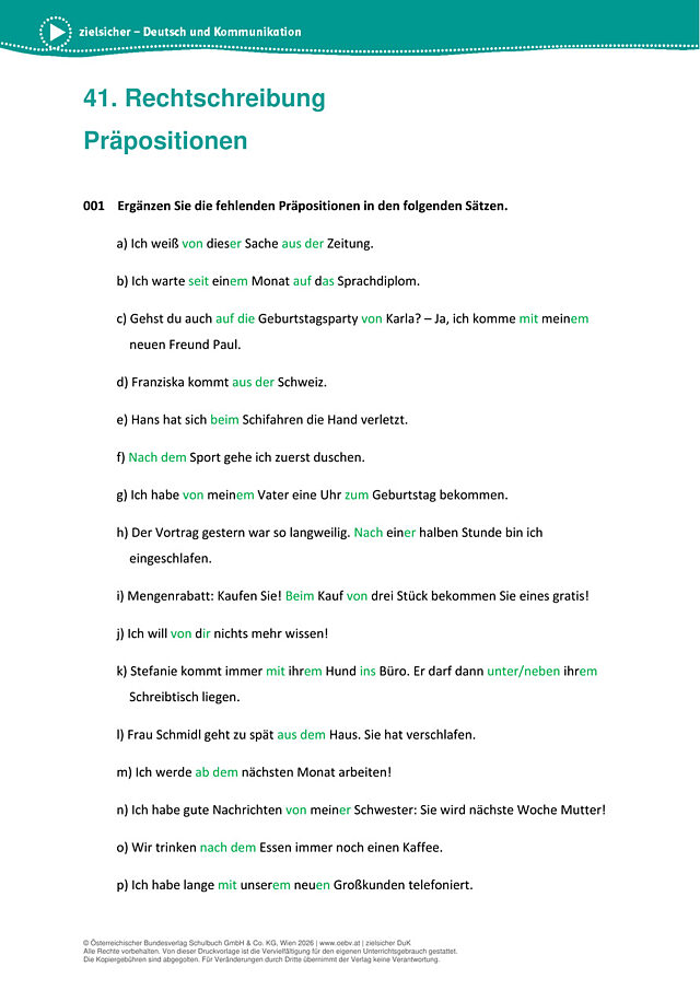 Präpositionen