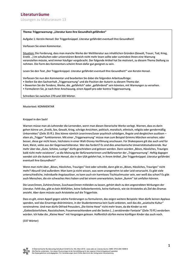 Maturaraum 13 - Symbolismus, Impressionismus, Fin de Siècle, Wiener Moderne