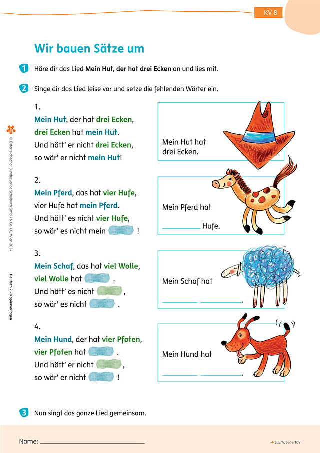 Wir bauen Sätze um