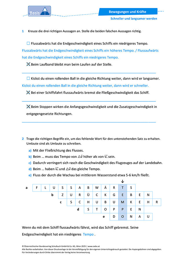 Schneller und langsamer werden