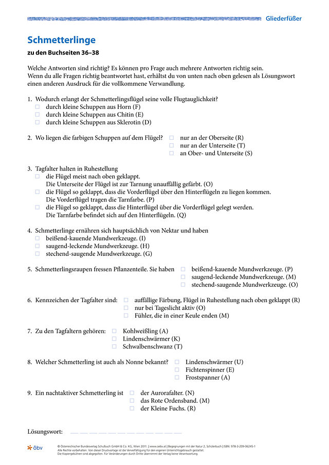 Schmetterlinge