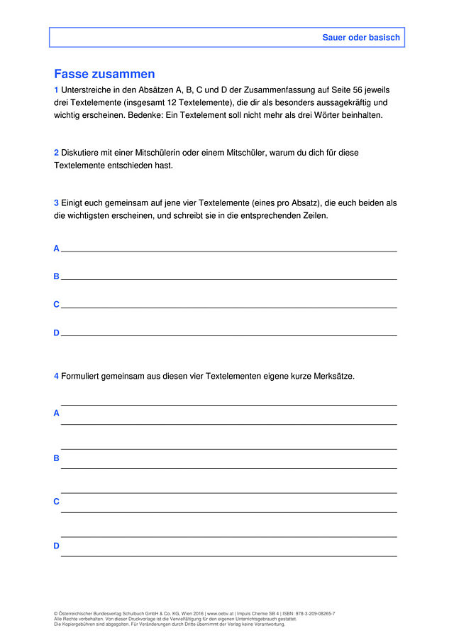 „Fasse zusammen“