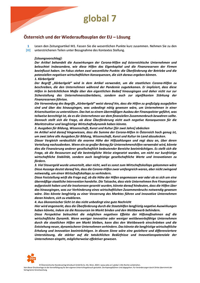 Österreich und der Wiederaufbauplan der EU