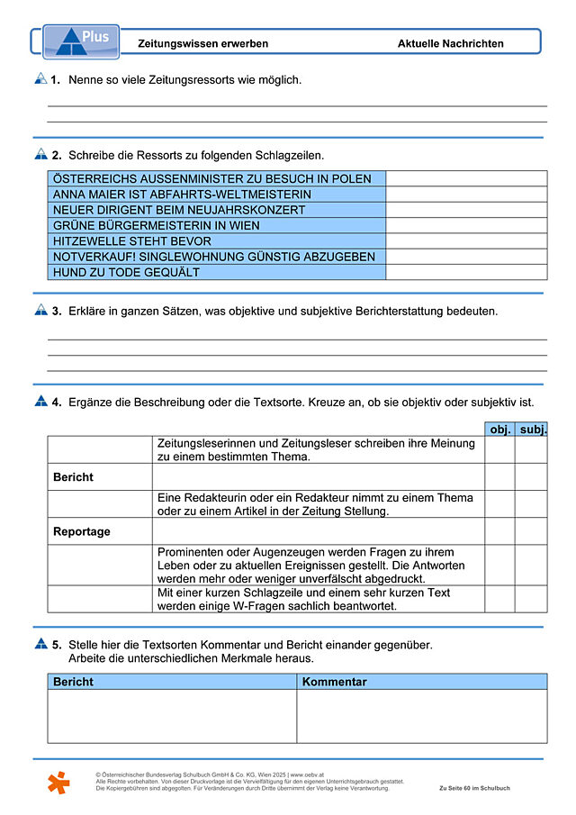 Zeitungswissen erwerben