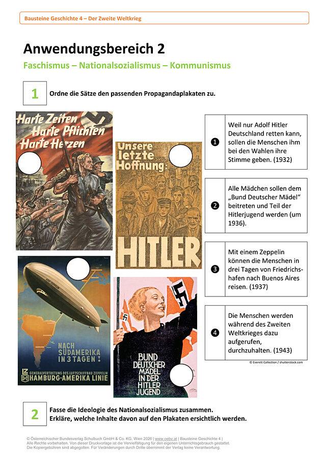 Anwendungsbereich 2 - Faschismus - Nationalsozialismus - Kommunismus