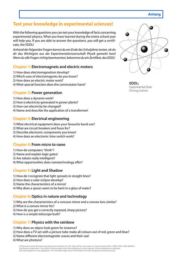 Test your knowledge in experimental sciences!