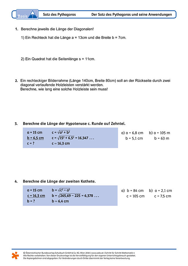 Satz des Pythagoras