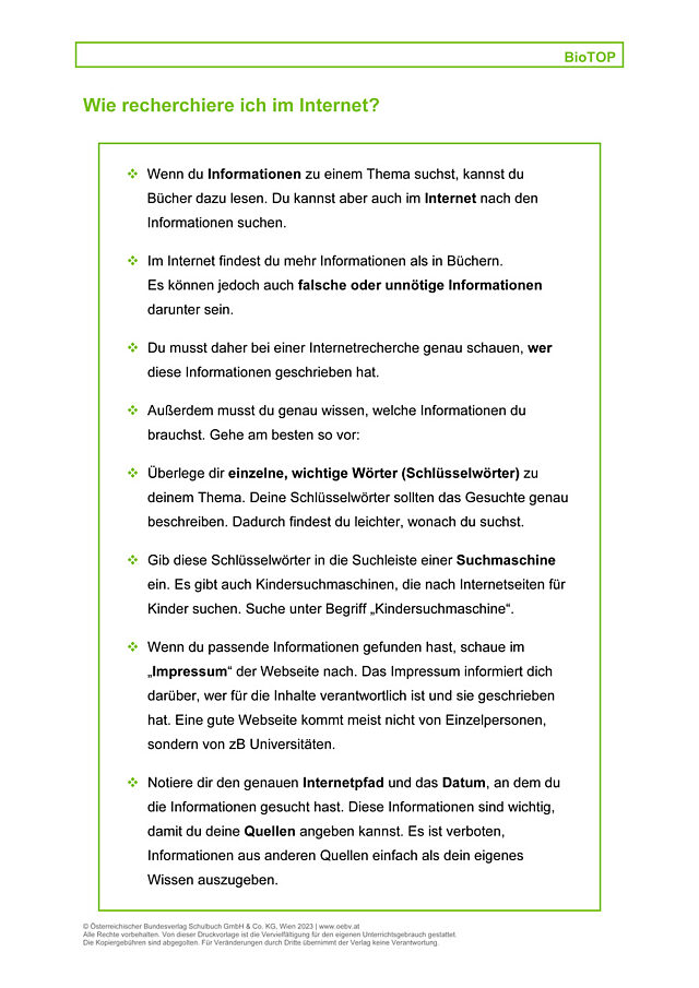 Methode: Internetrecherche