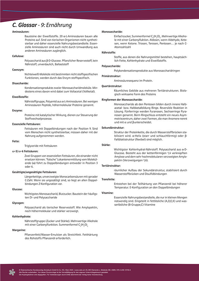 Glossar Kapitel 9