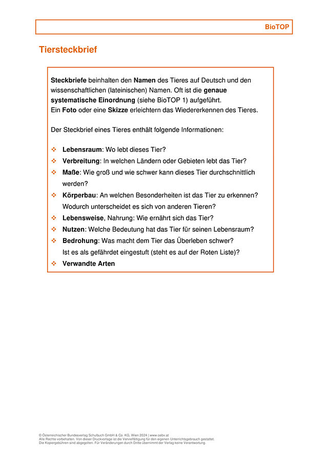 Tiersteckbrief