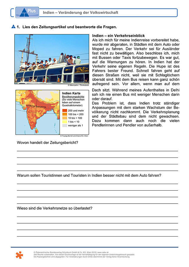 Indien - Veränderung der Volkswirtschaft