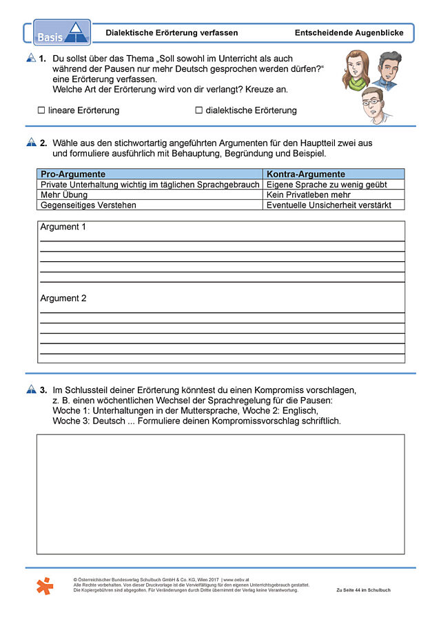 Dialektische Erörterung verfassen