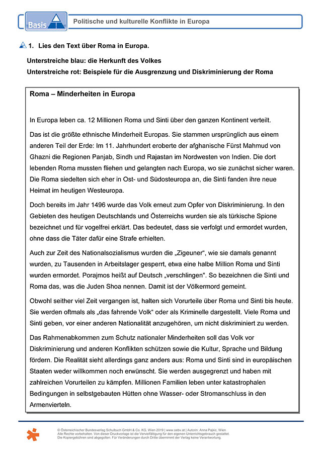 Politische und kulturelle Konflikte in Europa