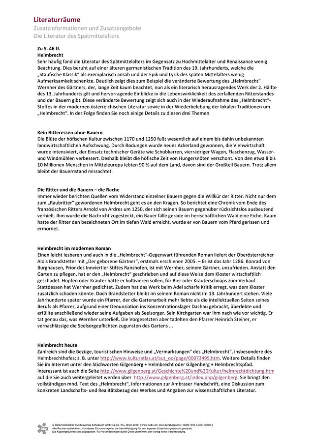 Die Literatur des Spätmittelalters