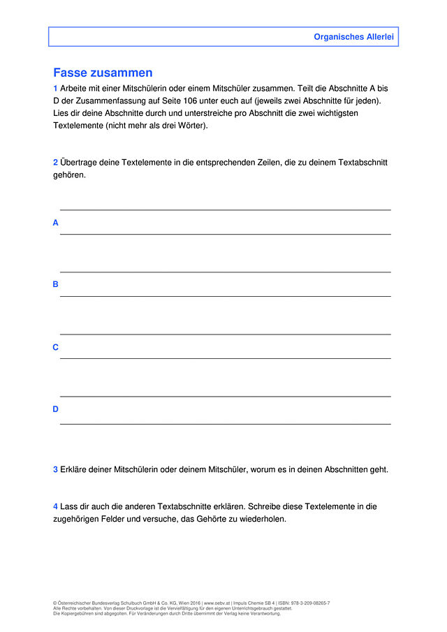 „Fasse zusammen“