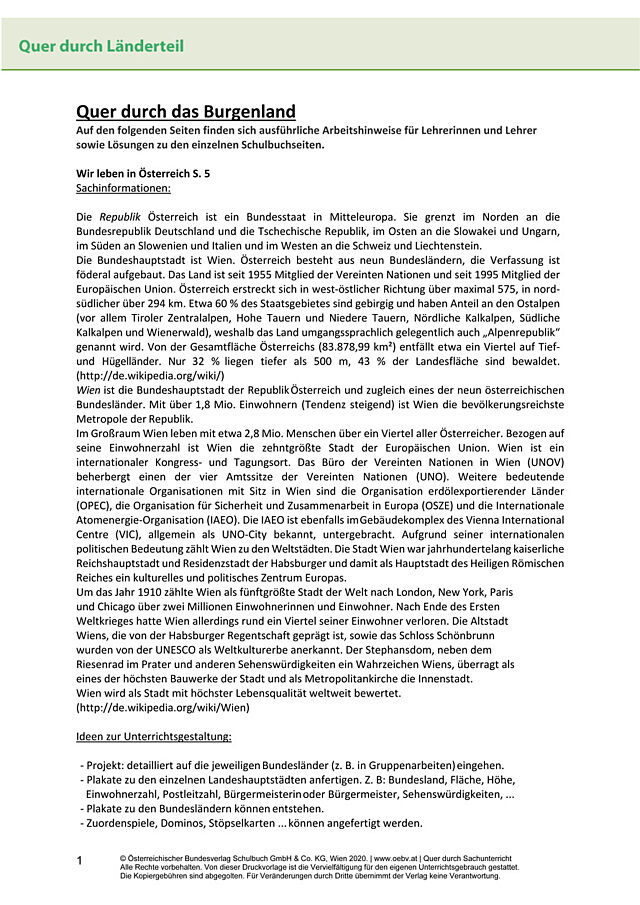 Begleitband für Lehrerinnen und Lehrer