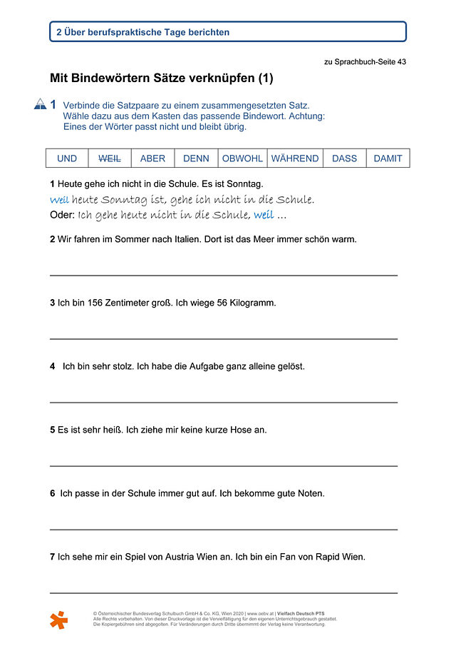 Bindewörter (1)