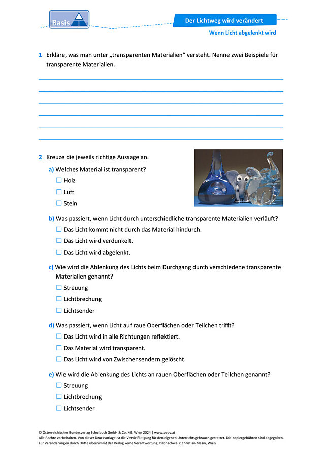 Lichtbrechung, Streuung