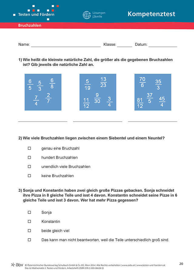 Test Bruchzahlen