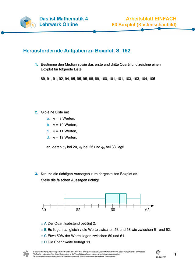 Üben - Boxplot