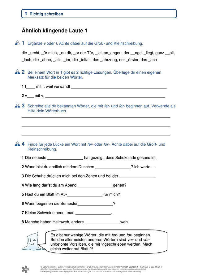 Ähnlich klingende Laute 1