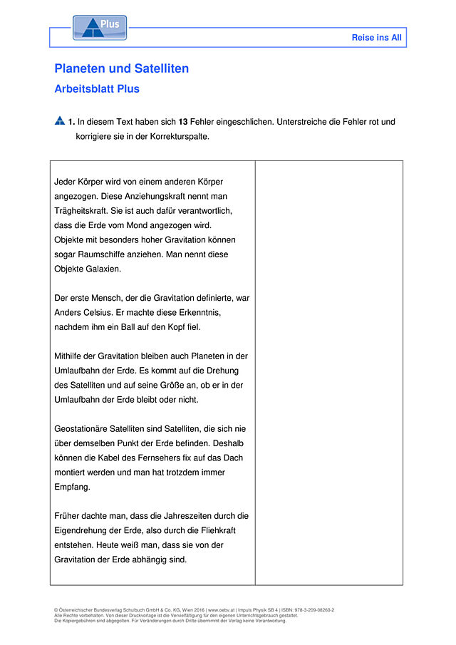 Planeten und Satelliten