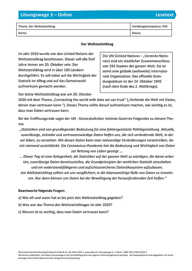 Lesetext - Abschnitt J