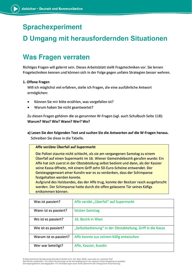 Was Fragen verraten