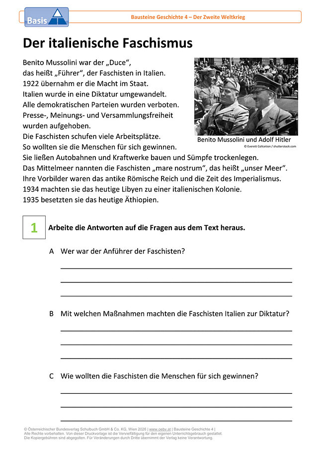 Der italienische Faschismus
