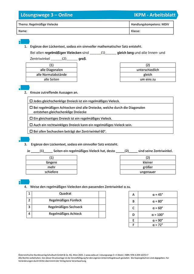 Gecheckt Regelmäßige Vielecke