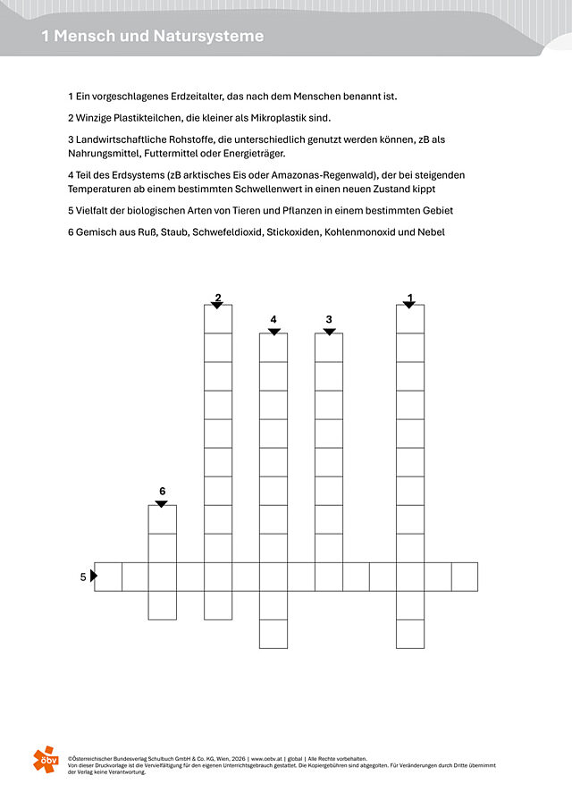 Kapitel 1 - Kreuzworträtsel