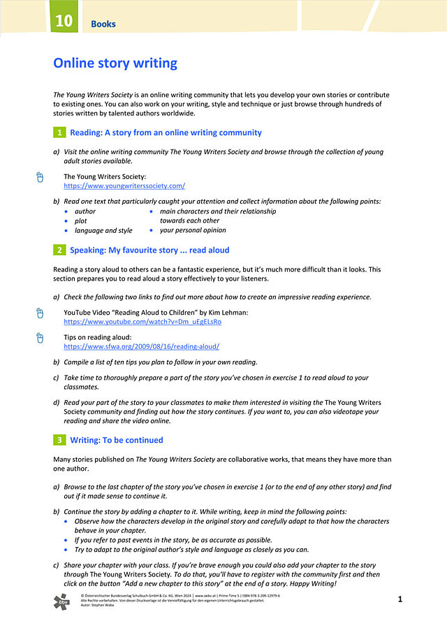 Online story writing