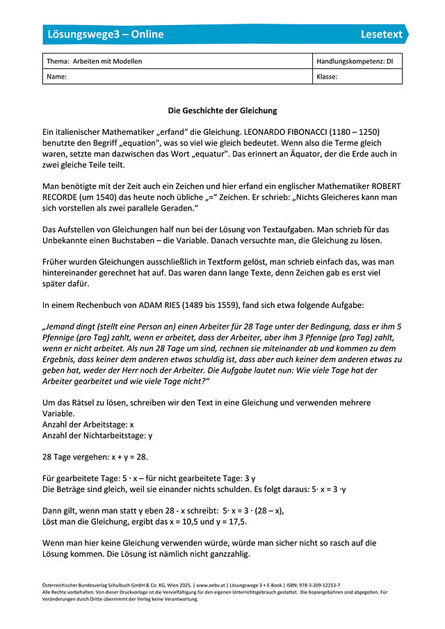 Lesetext 2 - Abschnitt E