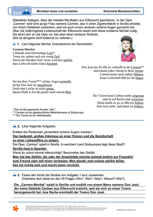 Moritäten lesen und verstehen