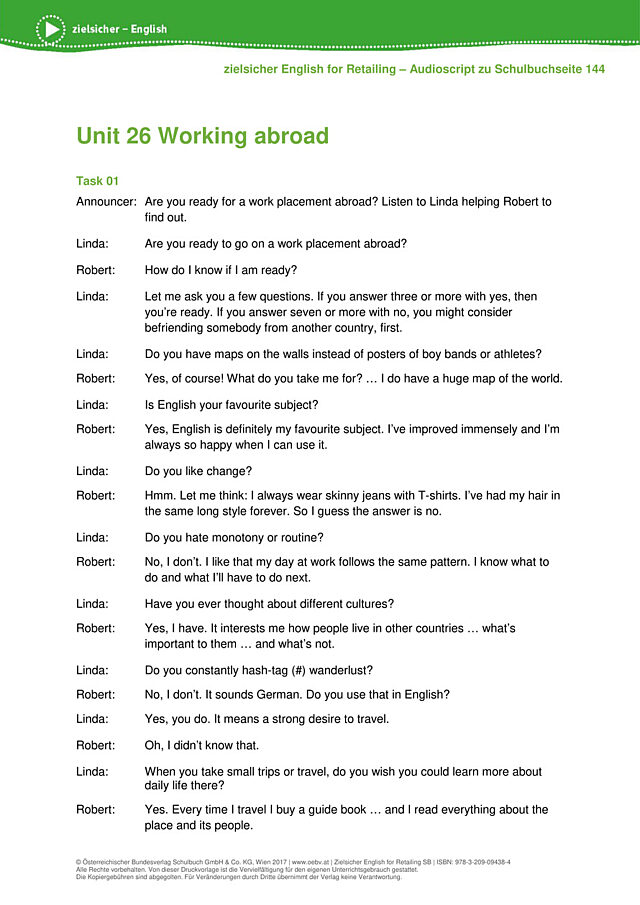 Working abroad