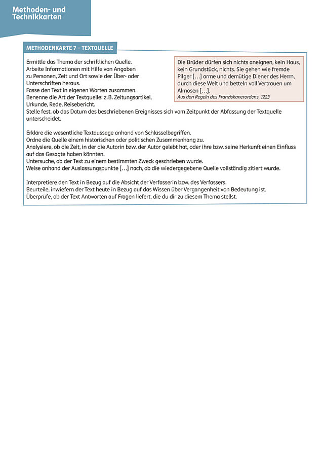Methodenkarte 7: Textquelle